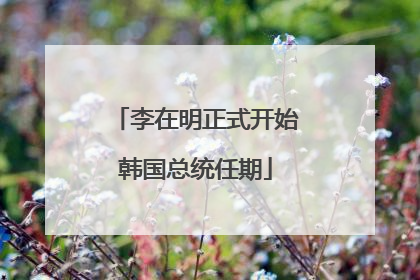 李在明正式开始韩国总统任期