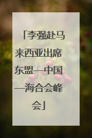 李强赴马来西亚出席东盟—中国—海合会峰会