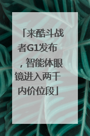 来酷斗战者G1发布，智能体眼镜进入两千内价位段