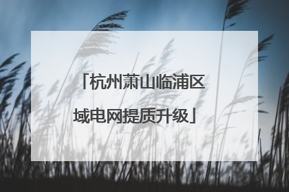 杭州萧山临浦区域电网提质升级