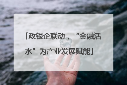 政银企联动，“金融活水”为产业发展赋能