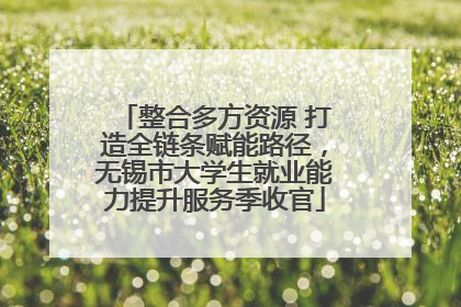 整合多方资源 打造全链条赋能路径，无锡市大学生就业能力提升服务季收官