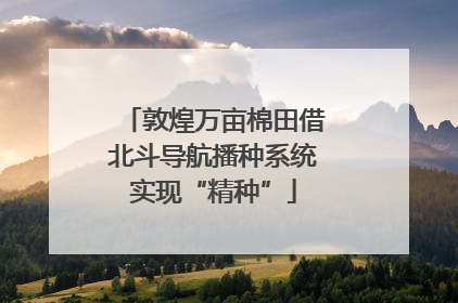 敦煌万亩棉田借北斗导航播种系统实现“精种”