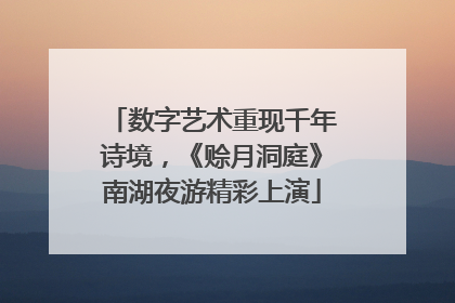 数字艺术重现千年诗境，《赊月洞庭》南湖夜游精彩上演