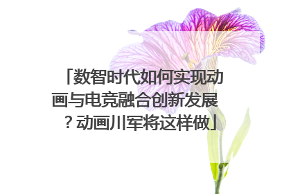 数智时代如何实现动画与电竞融合创新发展？动画川军将这样做