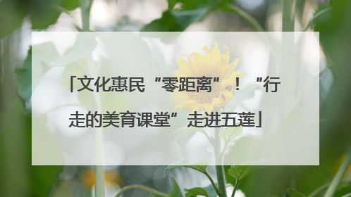 文化惠民“零距离”！“行走的美育课堂”走进五莲