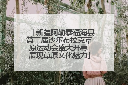 新疆阿勒泰福海县第二届沙尔布拉克草原运动会盛大开幕 展现草原文化魅力