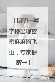 昆明一写字楼出现密密麻麻的飞虫，专家提醒→