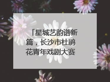 星城艺韵谱新篇，长沙市杜鹃花青年戏剧大赛竞演活动落幕
