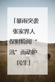 暴雨突袭 张家界人保财险闻“汛”而动护民生