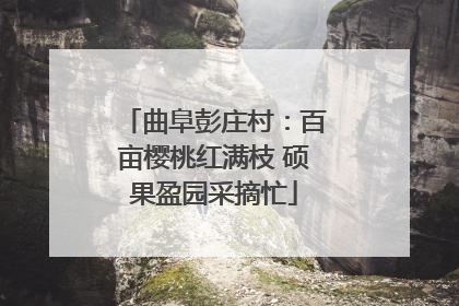 曲阜彭庄村：百亩樱桃红满枝 硕果盈园采摘忙