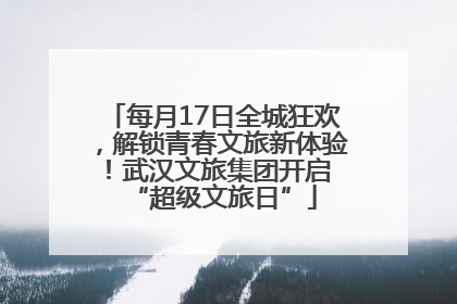 每月17日全城狂欢，解锁青春文旅新体验！武汉文旅集团开启 “超级文旅日”