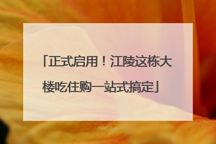 正式启用！江陵这栋大楼吃住购一站式搞定