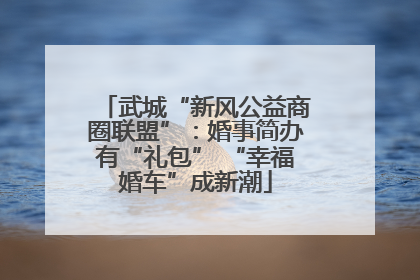 武城“新风公益商圈联盟”：婚事简办有“礼包” “幸福婚车”成新潮