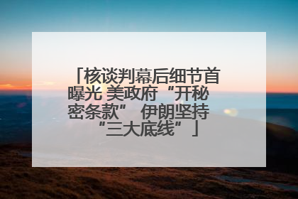 核谈判幕后细节首曝光 美政府“开秘密条款” 伊朗坚持“三大底线”