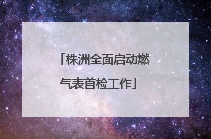 株洲全面启动燃气表首检工作
