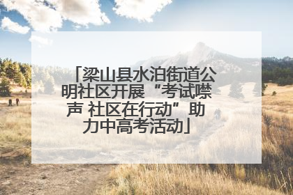 梁山县水泊街道公明社区开展“考试噤声 社区在行动”助力中高考活动