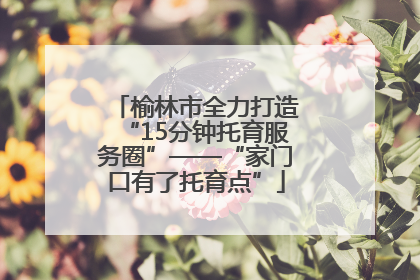 榆林市全力打造“15分钟托育服务圈”——“家门口有了托育点”