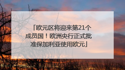 欧元区将迎来第21个成员国！欧洲央行正式批准保加利亚使用欧元