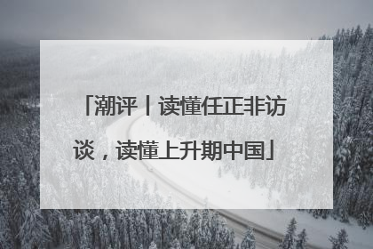 潮评丨读懂任正非访谈，读懂上升期中国