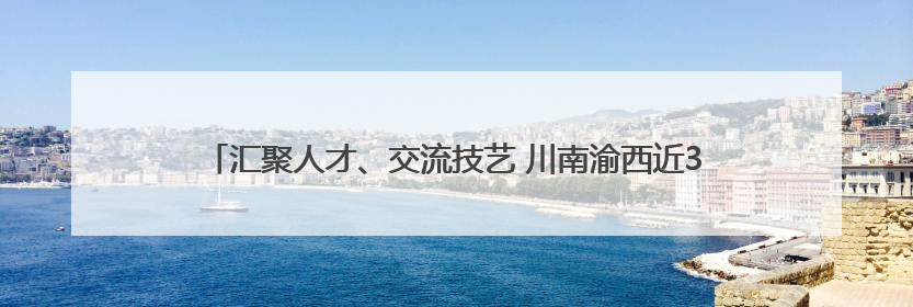 汇聚人才、交流技艺 川南渝西近300名选手在酒城泸州展开技能比拼
