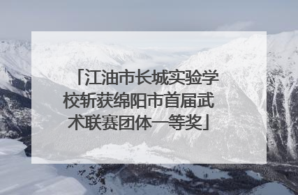 江油市长城实验学校斩获绵阳市首届武术联赛团体一等奖