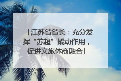 江苏省省长：充分发挥“苏超”撬动作用，促进文旅体商融合