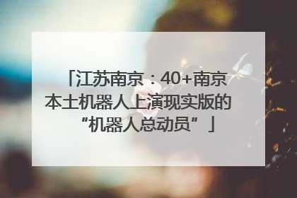 江苏南京：40+南京本土机器人上演现实版的“机器人总动员”