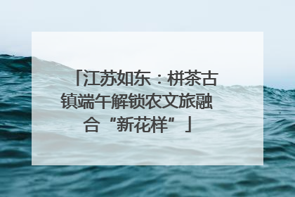 江苏如东：栟茶古镇端午解锁农文旅融合“新花样”