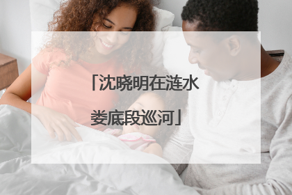 沈晓明在涟水娄底段巡河