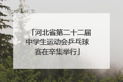 河北省第二十二届中学生运动会乒乓球赛在辛集举行