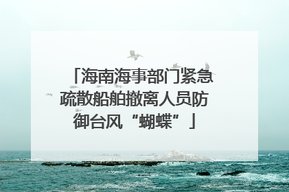 海南海事部门紧急疏散船舶撤离人员防御台风“蝴蝶”