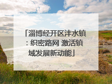 淄博经开区沣水镇：织密路网 激活镇域发展新动能