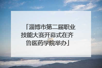淄博市第二届职业技能大赛开幕式在齐鲁医药学院举办