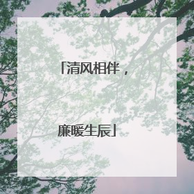 清风相伴，廉暖生辰