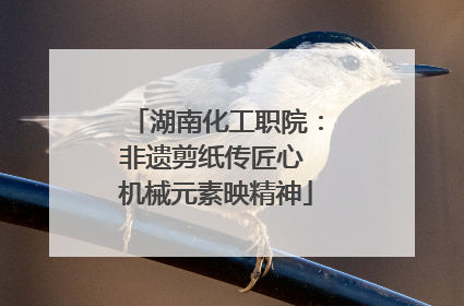 湖南化工职院：非遗剪纸传匠心 机械元素映精神