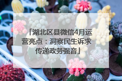 湖北区县微信4月运营亮点：洞察民生诉求 传递政务强音