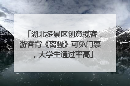 湖北多景区创意揽客，游客背《离骚》可免门票，大学生通过率高