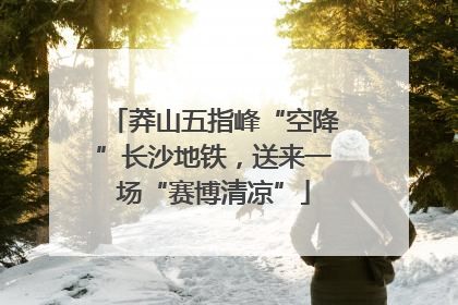 莽山五指峰“空降”长沙地铁，送来一场“赛博清凉”