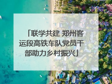 联学共建 郑州客运段高铁车队党员干部助力乡村振兴