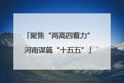 聚焦“两高四着力” 河南谋篇“十五五”