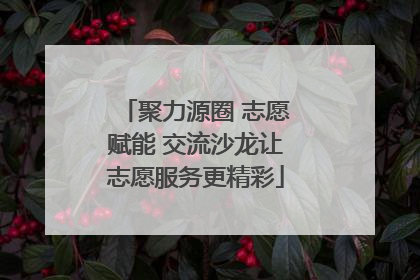 聚力源圈 志愿赋能 交流沙龙让志愿服务更精彩