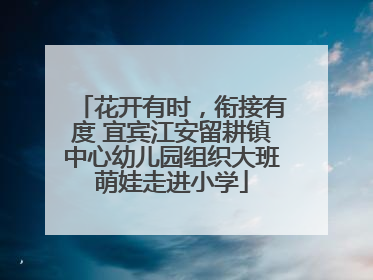花开有时，衔接有度 宜宾江安留耕镇中心幼儿园组织大班萌娃走进小学