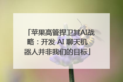 苹果高管捍卫其AI战略：开发 AI 聊天机器人并非我们的目标