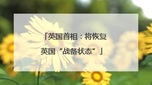 英国首相：将恢复英国“战备状态”