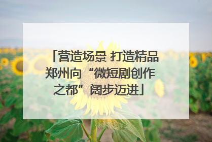 营造场景 打造精品 郑州向“微短剧创作之都”阔步迈进