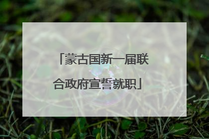 蒙古国新一届联合政府宣誓就职