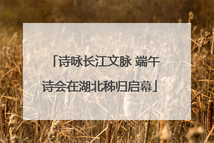 诗咏长江文脉 端午诗会在湖北秭归启幕