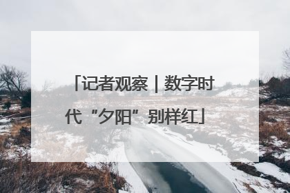 记者观察｜数字时代“夕阳”别样红