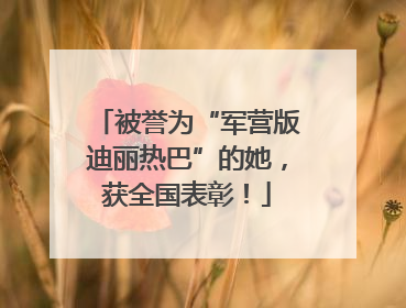 被誉为“军营版迪丽热巴”的她，获全国表彰！